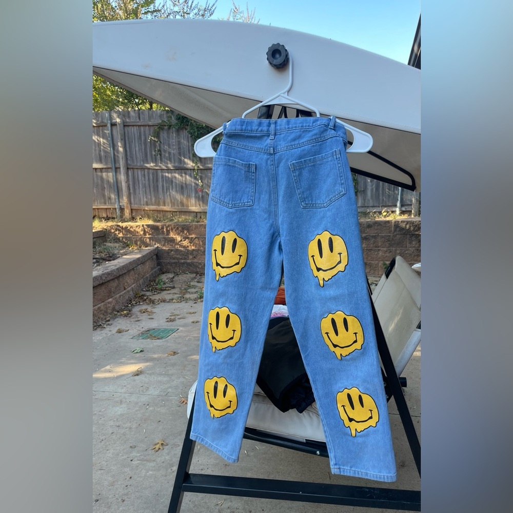 Kids Smiley Face Jeans 140/US 10 #148